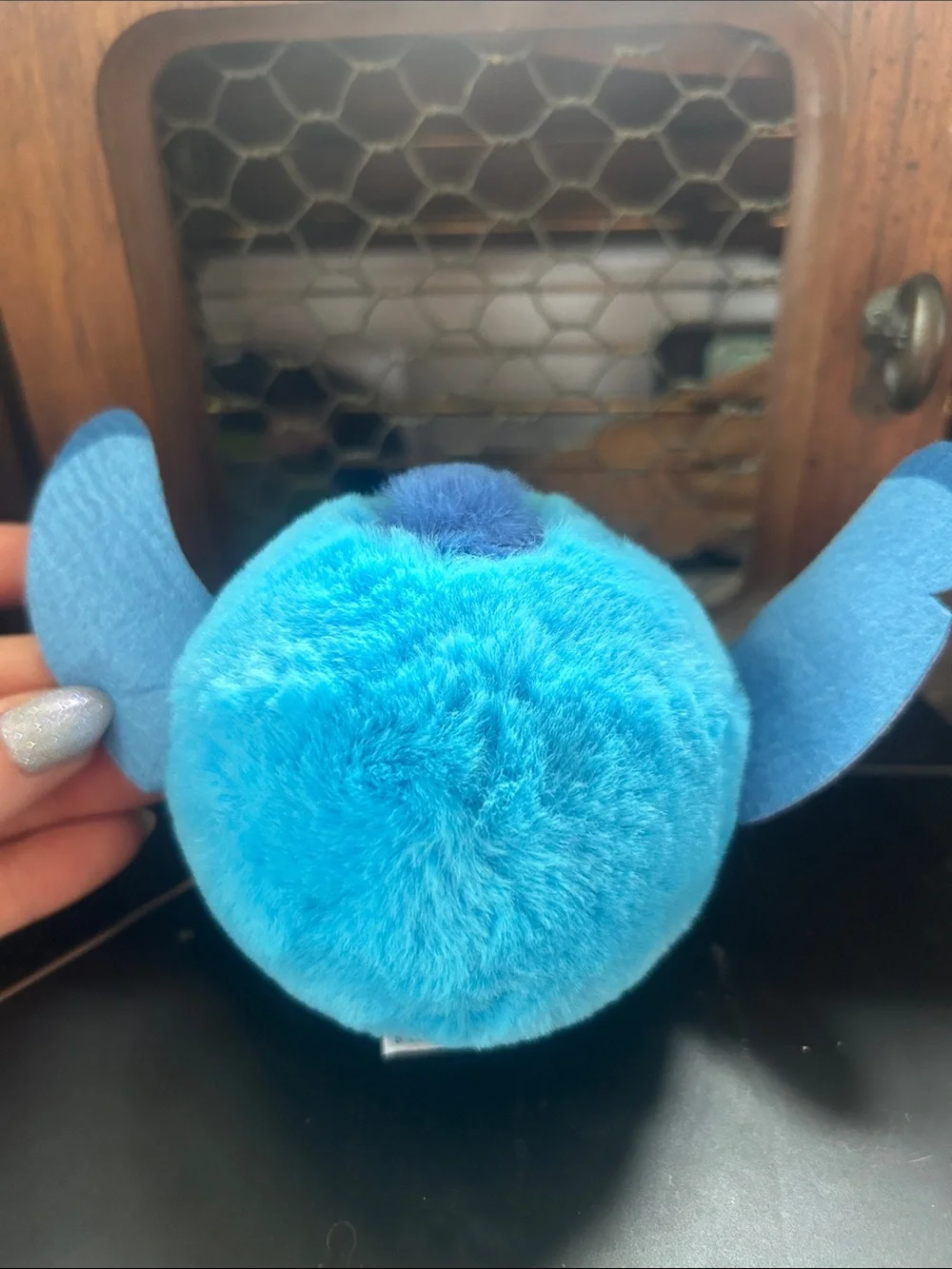 Disney Blue & Purple Stitch beanie Bouncer Plush Face Ball
